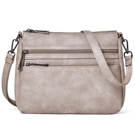 Crossbody Bags for Women Crossbody Purses Vegan Leather Shoulder Bag Women's Cross body Handbags Adjustable Strap Grey
