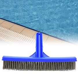 Steel Wire Pool Brush, High Density Brush with 45 Degree Angled Handle for Effective Dirt and Debris Removal, Great for Spa Pond Equipment