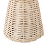 Pleated Table Lamp with Remote Control Modern Beige Fabric Shade