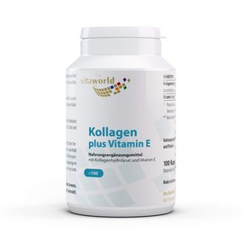Vita World 3 Pack Collagen 500Mg + Vitamin E 24Mg 3 x 100 Capsules Made in Germany