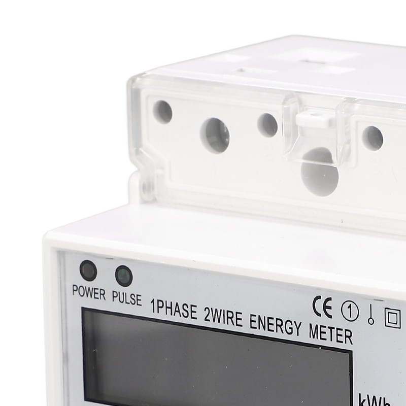 Energy Meter 1 Phase 2 Wire 4P Digital LCD Kwh