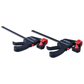 Amtech D0930 2 Piece 100mm (4'') Ratchet Speed clamp Set Black and Red