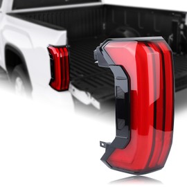 Duolctrams LED Tail Light Rear Lamp Assembly (3-PIN, On and Off Turn Signal, Non Sequential) Without Tailgate Switch Compatible with 2022 2023 Toyota Tundra Left Driver Side 81560-0C130