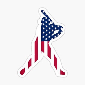 USA is Baseball. Sticker - Sticker Graphic - Auto, Wall, Laptop, Cell, Truck Sticker for Windows, Cars, Trucks