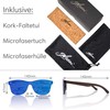 glozzi Sunglasses Men and Women Wood Polarised UV400 with Wooden