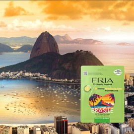 Fria K-Beauty Brazil Face Mask with Cocoa and Guarana, Energising and Regenerating Effect on the Skin, Dermatologically Tested, Pack of 1 Mask