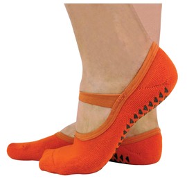 Sock Snob Women's Invisible Non-Slip Yoga Socks, orange