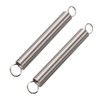 sourcingmap 67mmx10mmx1.1mm Metal Dual Hook Tension Spring Silver Tone 2pcs