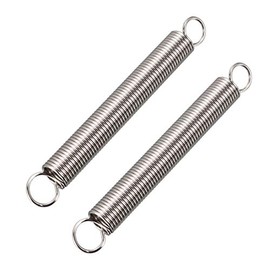 sourcingmap 67mmx10mmx1.1mm Metal Dual Hook Tension Spring Silver Tone 2pcs