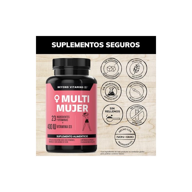 Multivitamínico para Mujer con 24 Ingredientes y Vitaminas | Suplemento