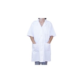 BSPOT Women's White Short Sleeve Lab Robe - White - M