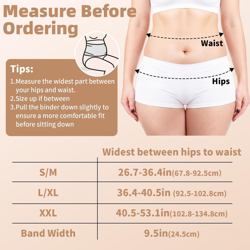 Abdominal Binder Post Surgery Postpartum Belly Band, C-section Belly Binder,