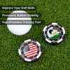 Golf Green Reader with Ball Marker Magnetic Round Bubble Level