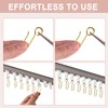 Jetec 60 Pcs Metal Curtain Track Hooks S Shaped Small