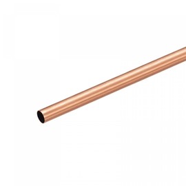 sourcing map Copper Round Tube 6 mm Outer Diameter 0.25 mm Wall Thickness 200 mm Length Pipe
