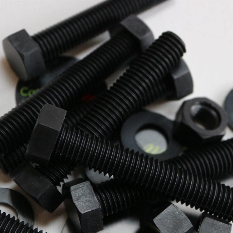 Caterpillar Red 10 x Black Hexagon Head Screws Polypropylene (PP)