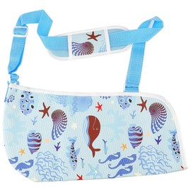 UPIQNG Arm Sling Kids Arm Support Breathable Wrist Stabilizer Forearm Sling with Adjustable Strap and Shoulder Pad Children Shoulder Immobilizer for Broken Arm Wrist Elbow (Large)