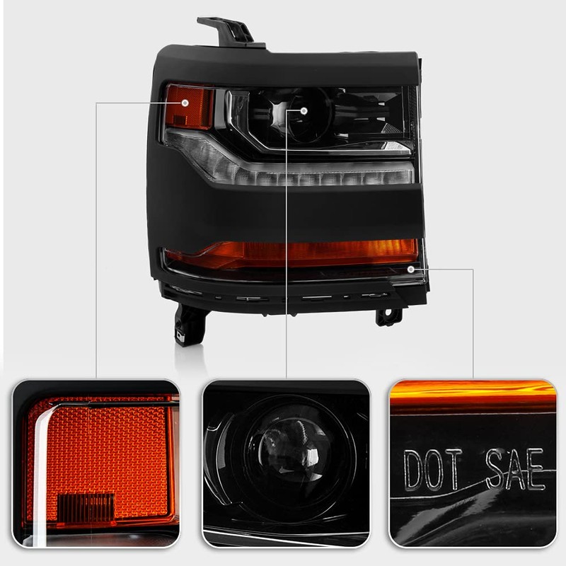ACANII - For [HID/Xenon Model] 2016-2018 Chevy Silverado 1500 LED