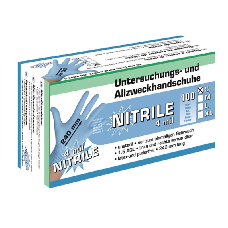 Kerbl Einmalhandschuhe Nitrile, puderfrei, 100 St. XL