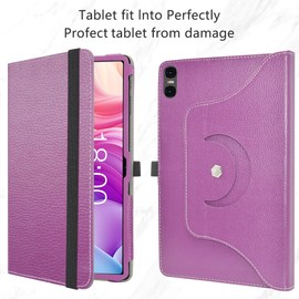 MAMA MOUTH Compatible with TECLAST T40HD Case,360 Degree Rotating With Premium PU Leather Sleeve Cover Case for TECLAST T40HD 10.4 Inch Tablet,Purple