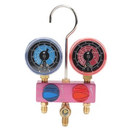 G1/4 Mini Manifold Gauge for R22 R32 R410A Air Conditioner Diagnostic Manifold Gauge Car AC System Automotive Air Conditioning Maintenance