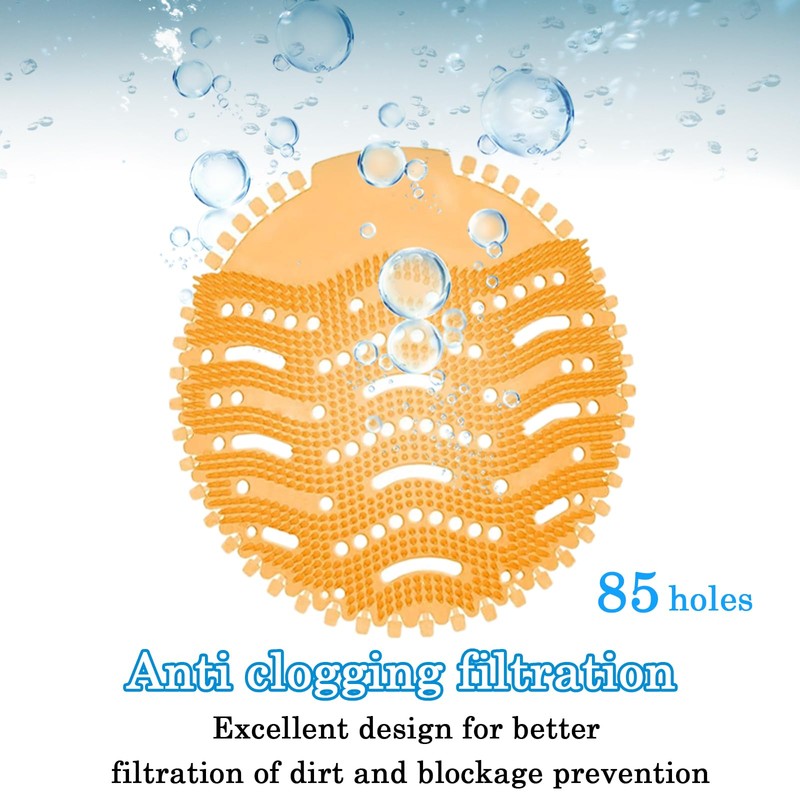 15 Pcs Urinal Mats with Scented Set, Splash Free Urinal