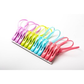 Wide 2.5" H-Shape Silicone Towel Bands (4-Pack) + 12 Clips: Multipurpose Luggage Organizers for Cruise, Beach Towel Clamps, Book Ties Essentials​