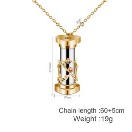 shenruifa Mini Kaleidoscope Necklace Kaleidoscope Gold Brass Adult Pendant for Children Gift (Assorted Color)