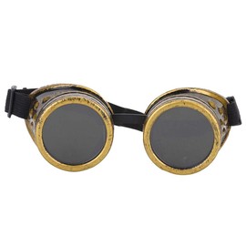 Keenso Vintage Goggles Gafas de Sol Deportivas Casco Steampunk Gafas para Exteriores Motocross Racer Goggles para niños Hombres Mujeres(Bronce)