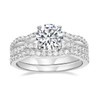 Zakk Women's Engagement Ring Set 1ct Round Cubic Zirconia Wedding