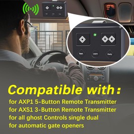 3 Pack AXP1/AXS1 Remote Transmitter Replacement for Ghost Controls 5-Button Remote Transmitter for Automatic Gate Openers