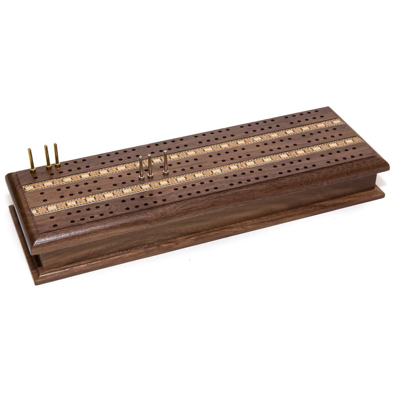 Bello Games Deluxe Walnut Cribbage & Card Set