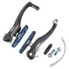 Chooee Bicycle V Brake, Aluminium V-Brake Brakes, 1 Pair Black/Blue