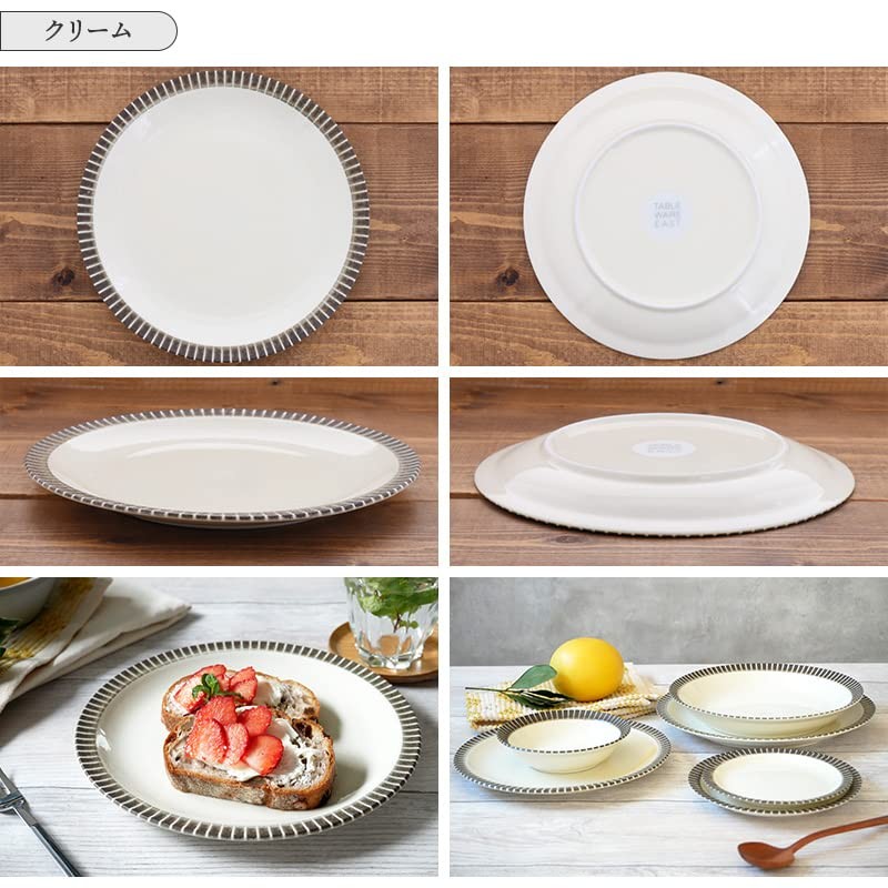 East Table Plate L 8.9 inches (22.5 cm) Rim Tokusa