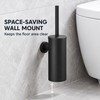 FALANGSHI FR07 Stainless Steel Toilet Brush and Holder Set, Brushed