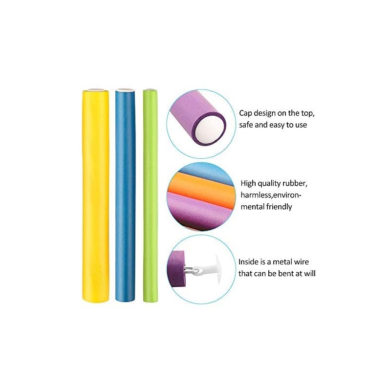 AIDUCHO 42 Pieces Twist Flex Bars Soft Foam Curler Set