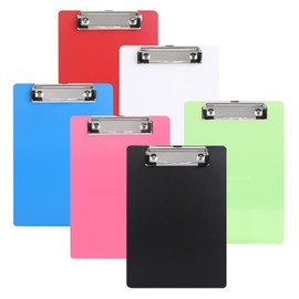 6 Pcs Small Clipboard Plastic Clipboards 6 x 9 Inch Mini Clipboard Pocket Clip Board for Offices Classroom Nursing Shopping Lists, Scoresheet A5 Boards, Receipts Tickets (Colorful, 6 x 9 Inch)