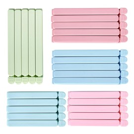 25 Clips de Sellado para Bolsas de Alimentos - Plástico Hermético para Mantener Frescos los Alimentos - Múltiples Colores y Tamaños
