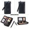 Contacts Herren echtes Leder Kreditkarte Reißverschluss Tasche Telefonhalter Clutch Geldbörse