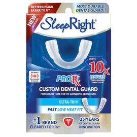 SleepRight ProRX Dental Guard, Ultra-Thin, Custom-Fit, Durable for Teeth Grinding, Comfortable for Sleeping (New Version)