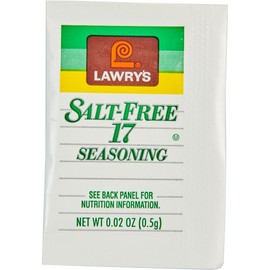 Lawry's Salt Free 17 Seasoning Packets, 500 count - One 500 Count Box of 17 Seasoning Spice Blend Packets, Perfect Seasoning for Low Sodium and Reduced Sodium Diets