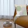 WOFOLE Sage White Green Pillow Covers 18x18 Inch Gray Dahlia