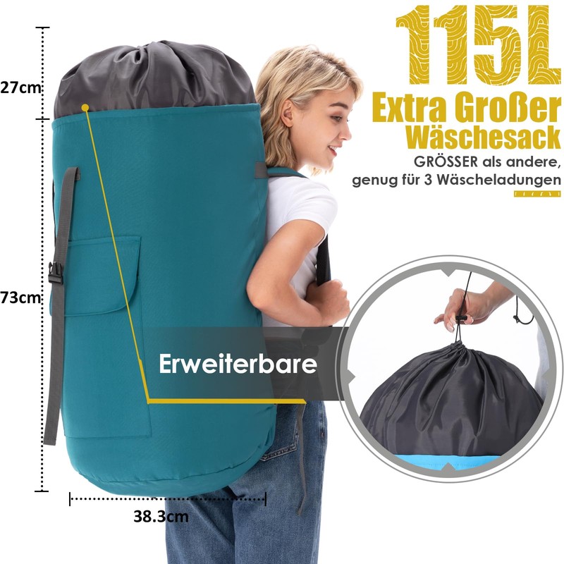 Laundry Bag Travel Dirty Laundry XXL 115 Litres Laundry Bag