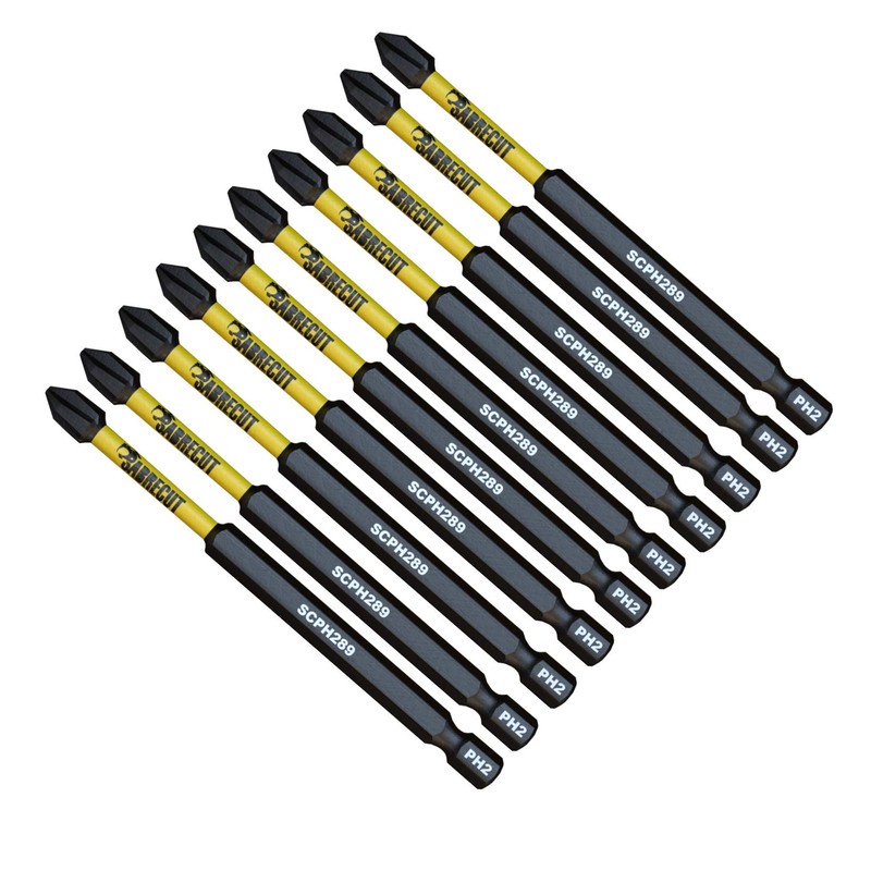 10 x SabreCut SCPH289_10 89mm PH2 Magnetic Impact Screwdriver Driver