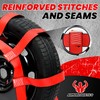 ARMORLOGISTICS Tow Dolly Basket Straps with Flat Hook, 2 Pack