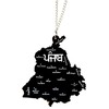 Dusk India Panjab Map Acrylic Car Hanging Both Accessories Printed
