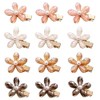 MIAO JIN 12Pcs Crystal Hair Clips Pearls Alligator Hairpins Small