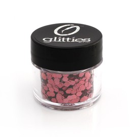 GLITTIES - Pink Salmon Jewel - (.094") - Holographic Pink Hexagon Glitter - Solvent Resistant Nail Glitter for Gel, Acrylic, Nail Polish, Nail Art Supplies - Made in The USA - (10 Grams)