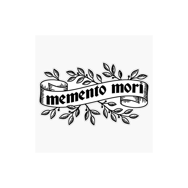 Memento Mori latin phrase Bumper Sticker Vinyl Decal 5 inches