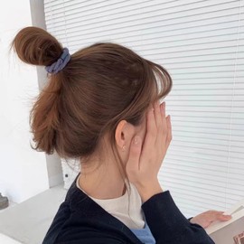 Fuyunohi Hair Rubber Black Non-Trace Hair Elastic Hair Band Hair Ring Ponytail Ring Elastic Hair Accessory Black Set of 6 Hair Elastic Rope Style High Elasticity Stylish Adult Simple Cute Elegant